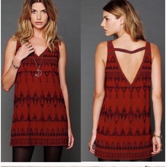 Free People embroidered western boho dress - Picture 1 of 7